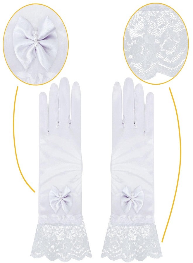 ICECUTE 4 PCS Princess Crown Accessories Kit,Include Crown/Brooch/Earring/Gloves,Princess Costume Accessories for Kids Girls Gold - Image 4